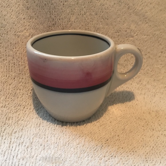 Vintage Mayer China 3 Pink Rim Espresso Demitasse Cups Saucers Beaver Falls Pa - Picture 4 of 10